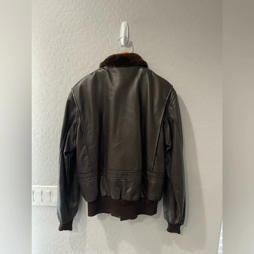 BUAER US Navy G-1 Flight Leather Jacket 55J14 N383S-39943 Large - Picture 4 of 9